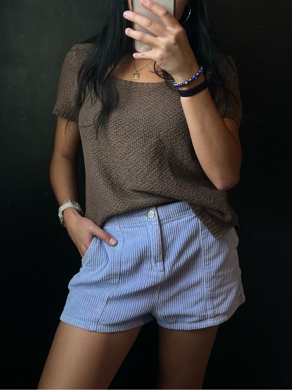 RVCA High Rise Lavender Shorts
